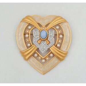 Elizabeth Taylor for Avon Heart of Hollywood Collection Brooch Pin Signed
